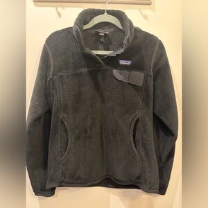 Patagonia Midnight Black Fleece 1/4 button Pullover
